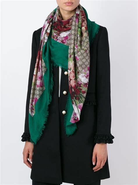 red white and green gucci scarf|Gucci pashmina.